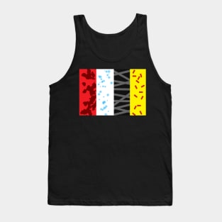 Red White Black Yellow Tank Top